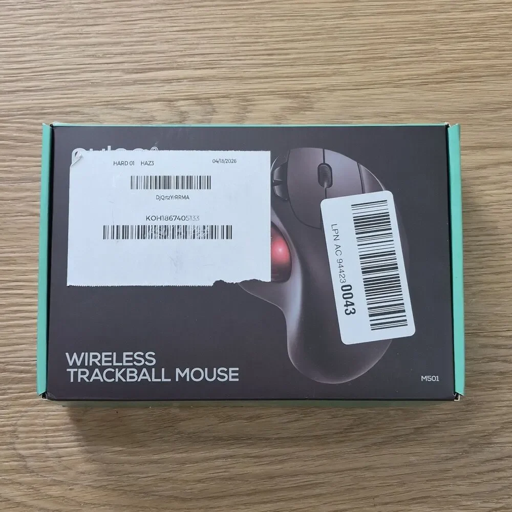 Nulea M501 Wireless Trackball Mouse Rechargeable Ergonomic Easy Thumb Control